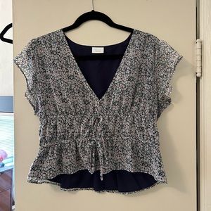 Abound Easy Chiffon Top Spring Print